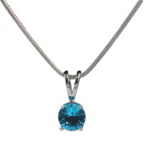 Preziamo Platinum Plated Crystal Jewellery Set (Size Small) (Colour Sky Blue)
