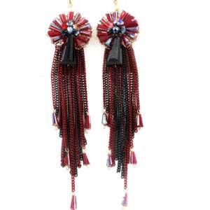 Preziamo Contemporary Tassel Earrings (Colour Multicolour)