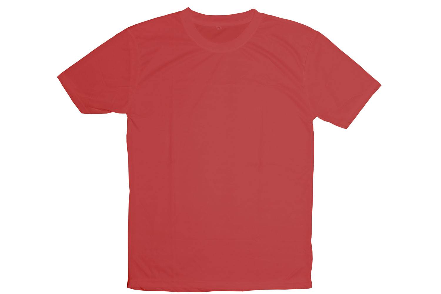 Men Round Neck Lycra T-shirt Brick Red-MTS2000094